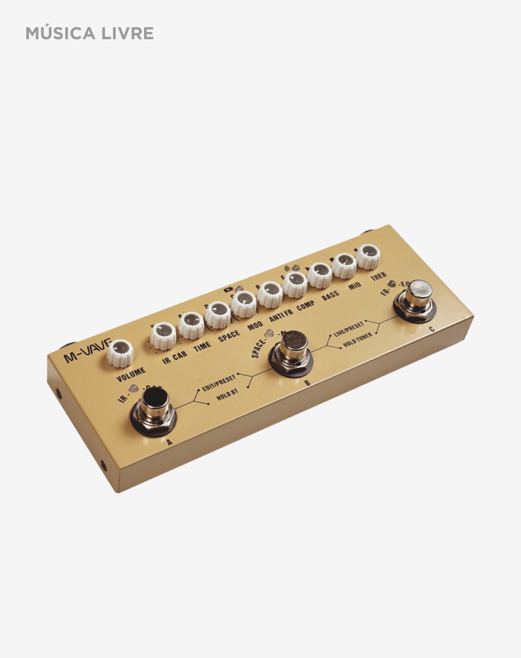 Pedal de Efeito M-Vave Cube-Baby AC para Violão