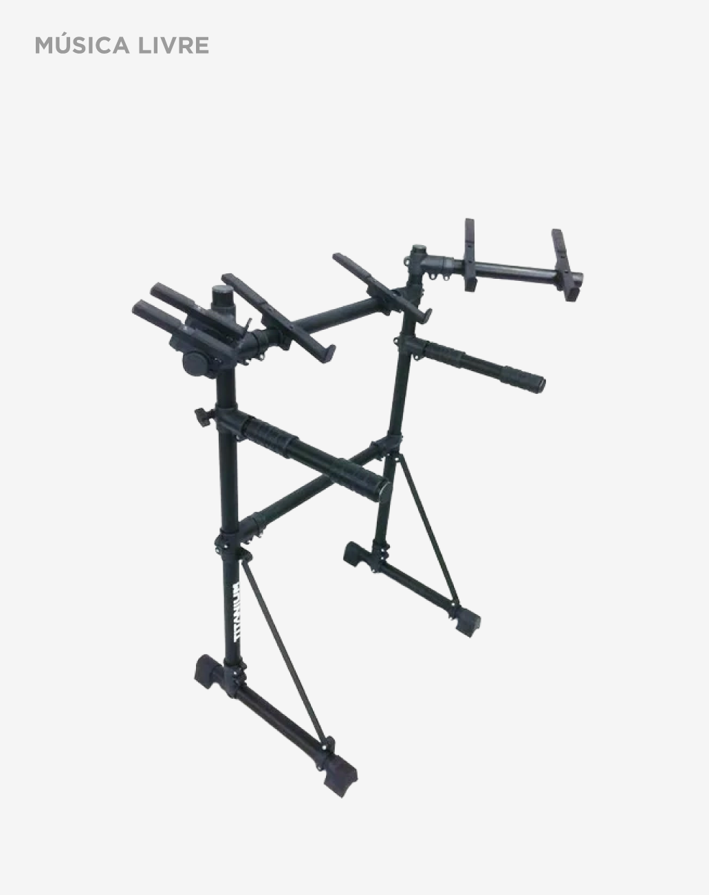Rack para teclado custom Titanium com suporte para notebook e controlador