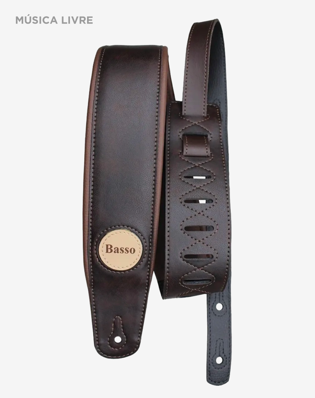Correia Classic Basso para baixo e guitarra - marrom