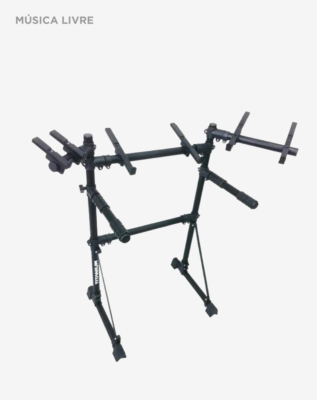 Rack para teclado custom Titanium com suporte para notebook e controlador