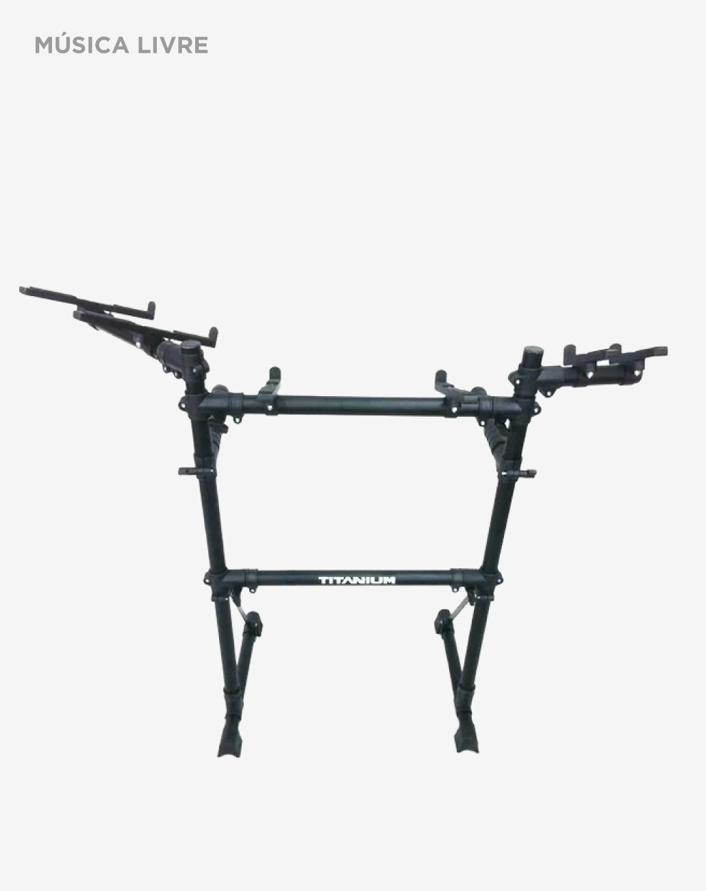 Rack para teclado custom Titanium com suporte para notebook e controlador