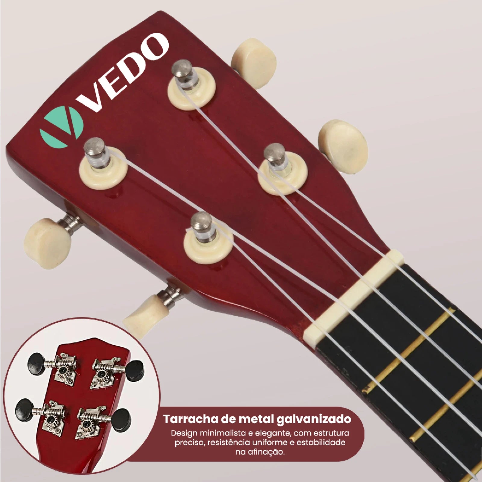 Ukulele de 23 polegadas para adultos, crianças e iniciantes