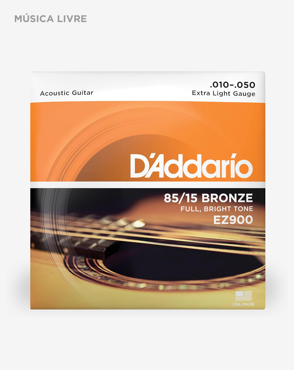 Acordoamento D’Addario para violão