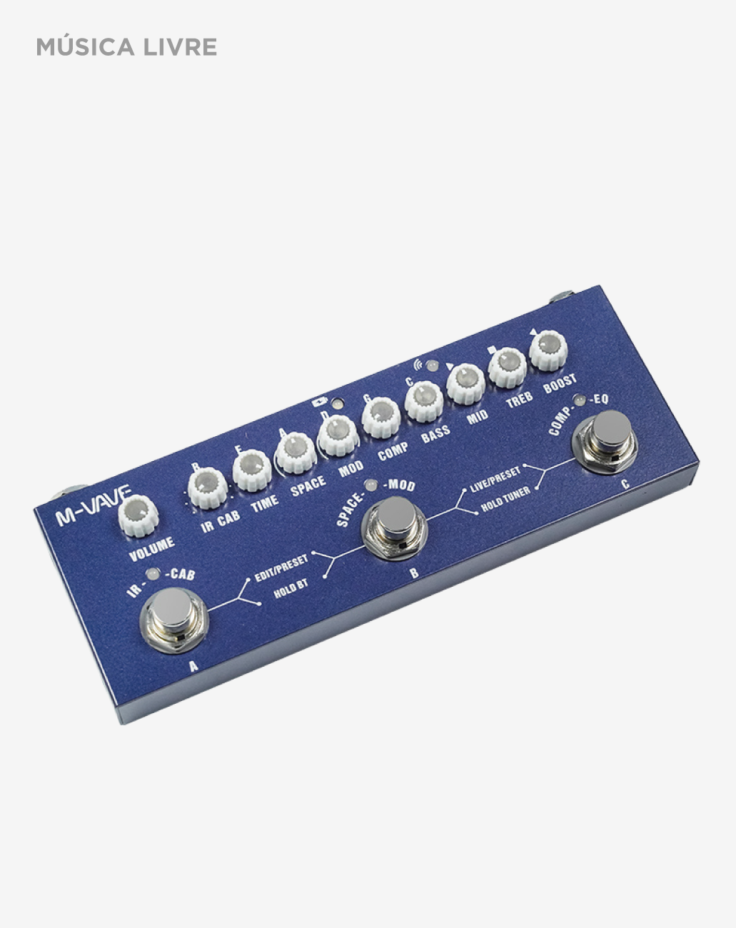 Pedal De Efeito para Baixo M-Vave Cuvave Cube Baby Bass