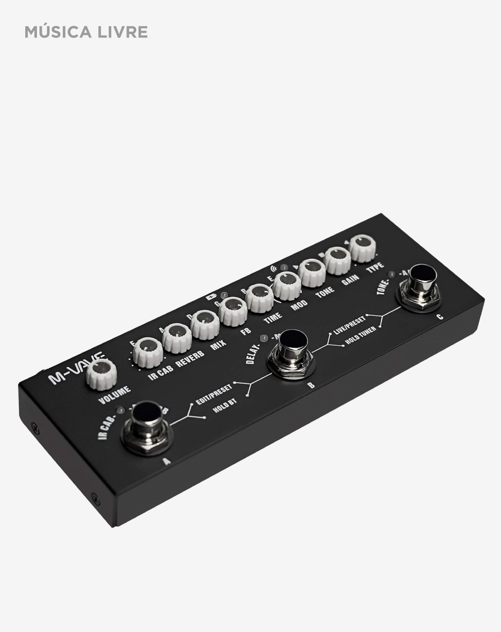 Pedal De Efeito M-Vave Cuvave Cube Baby Multifuncional Guitarra