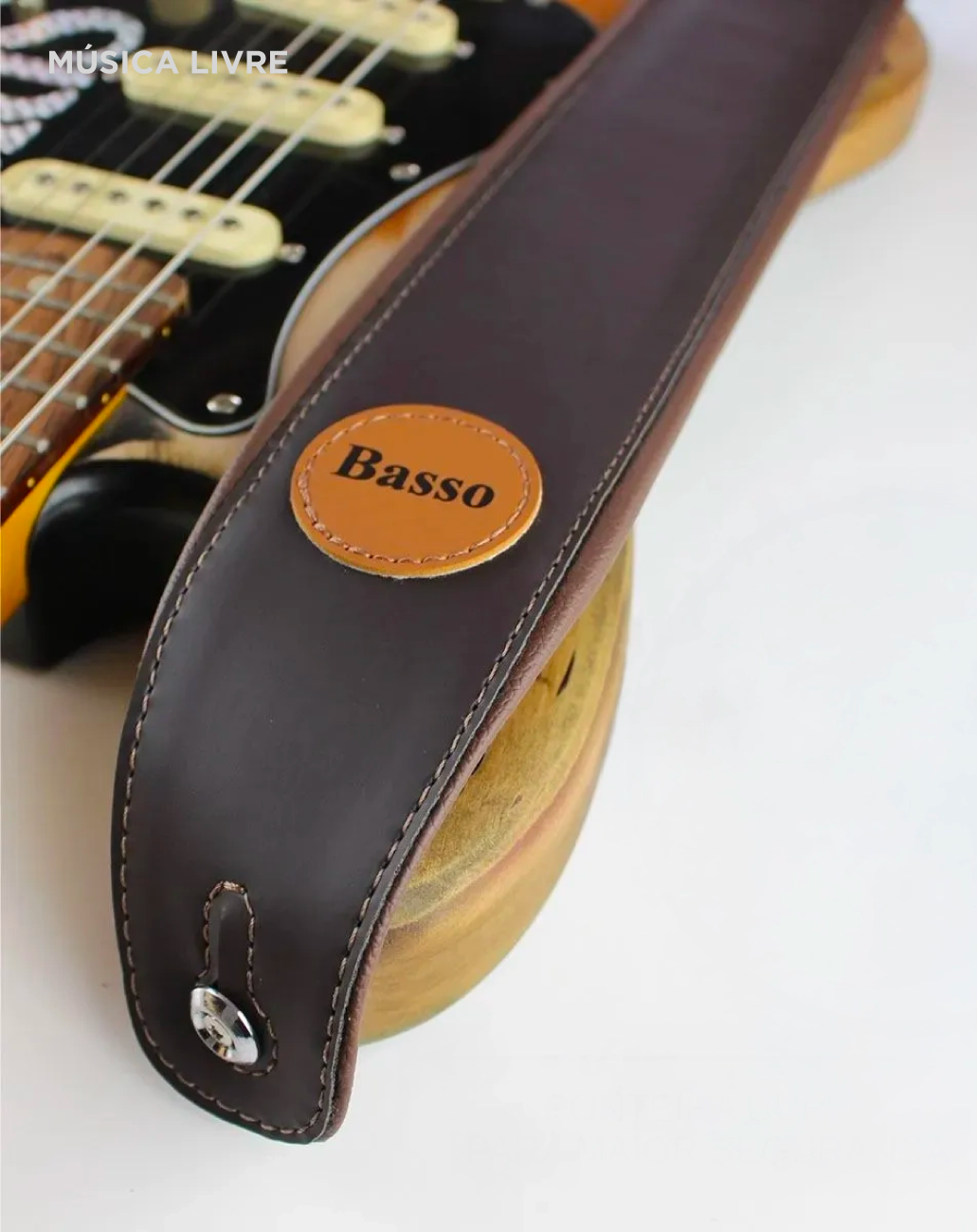 Correia Classic Basso para baixo e guitarra - marrom