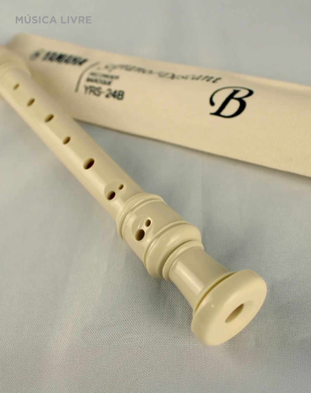 Flauta Doce Yamaha Soprano Barroca Yrs24b Original Com Capa