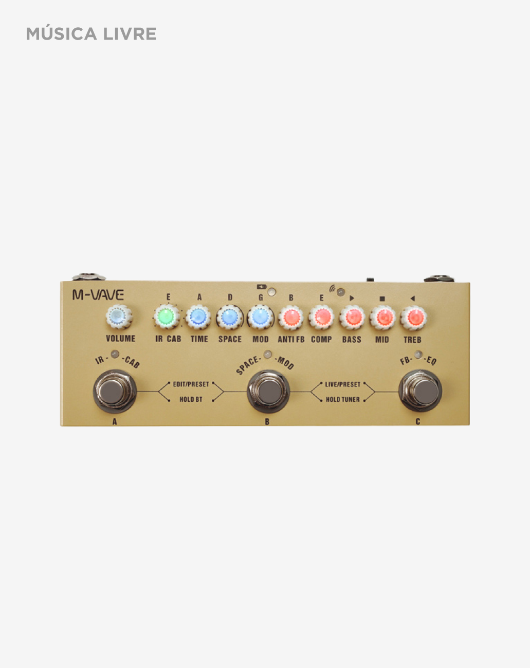 Pedal de Efeito M-Vave Cube-Baby AC para Violão