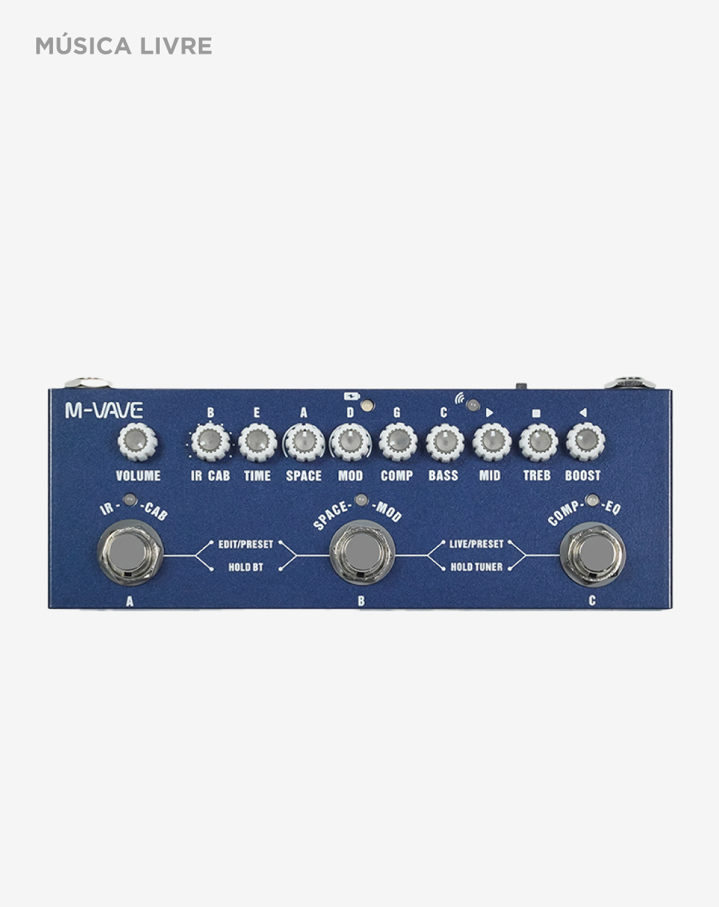Pedal De Efeito para Baixo M-Vave Cuvave Cube Baby Bass