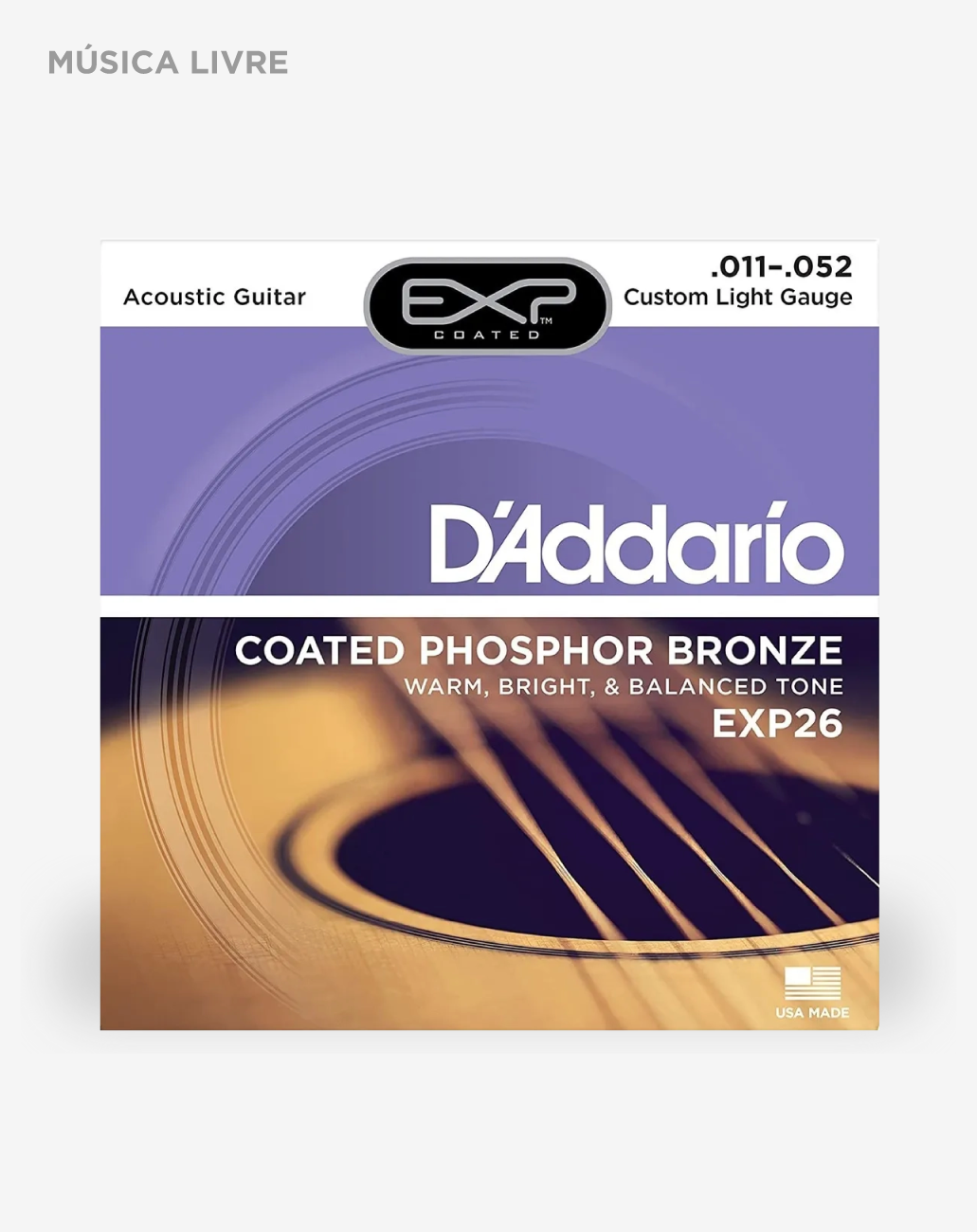 Acordoamento D’Addario para violão