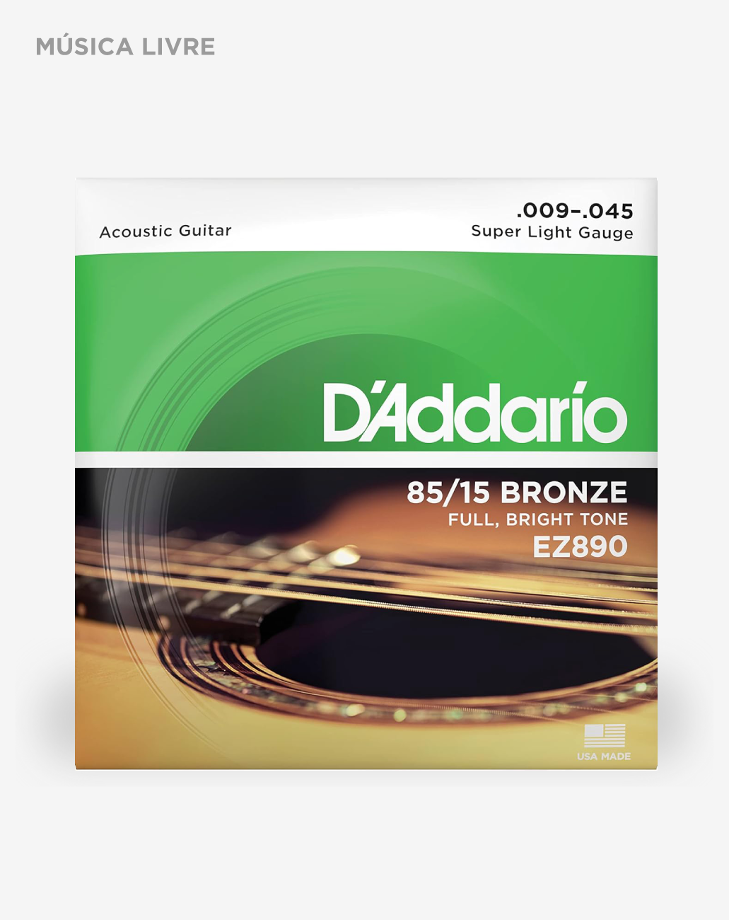 Acordoamento D’Addario para violão